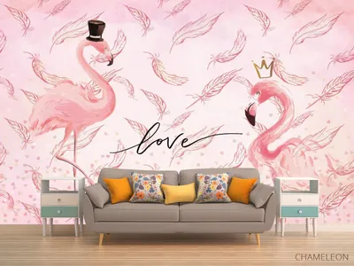 Фотообои Розовые фламинго купить в Оренбурге, Арт. 14-391 в  интернет-магазине, цены в Мастерфресок