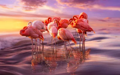 Фотообои Розовые фламинго в тропических листьях артикул Tr-058 купить в  Брянске | интернет-магазин ArtFresco