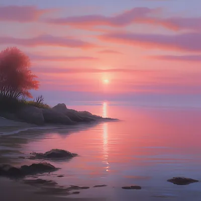 Картинки розовый рассвет на море (60 фото) » Картинки и статусы про  окружающий мир вокруг