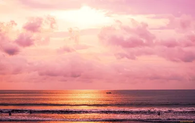 Розовый рассвет на море - фото и картинки: 78 штук