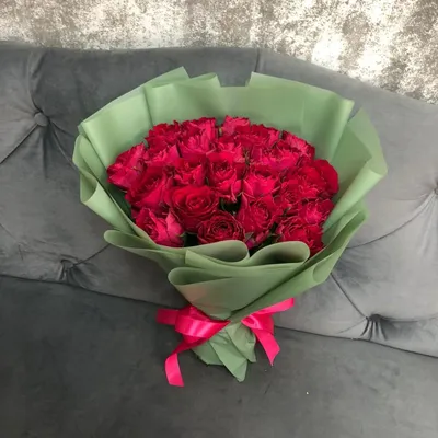 Цветы поштучно роза кения красная 35-40 см - купить в Оренбурге