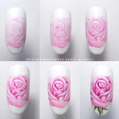 МК 🌹Роза. Как мне кажется, роза - один из самых сложных цветков для  рисунка на ногтях. В этих лепестках легко запутатьс… | Цветочные ногти,  Ногти, Сиреневые ногти