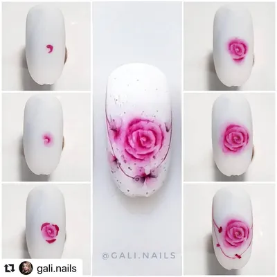 КУРСЫ▪️ОБУЧЕНИЕ▪️ДИЗАЙН НОГТЕЙ on Instagram: “Розы, пионы всегда  завораживают своей красотой и сложностью !!! В каж… | Floral nails, Cool  nail designs, Nail designs