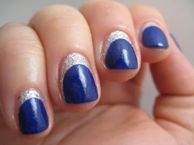 Silver and Purple Double Ruffian Nails | Kerruticles