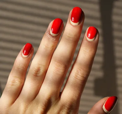 Polished Indulgence: Nail Art Wednesday: Red and Gold Ruffian Nails