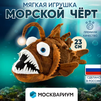 Мягкая игрушка реалистичная детская плюшевая развивающая для девочек  мальчиков Морской черт 23 см Москвариум - купить с доставкой по выгодным  ценам в интернет-магазине OZON (948596562)