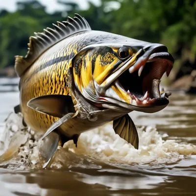 Необычные обитатели рек - Тигровая рыба Голиаф