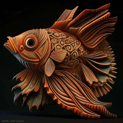 Кардинал рыба рыба, Природа 3D модель для ЧПУ: STL / MAX (obj)
