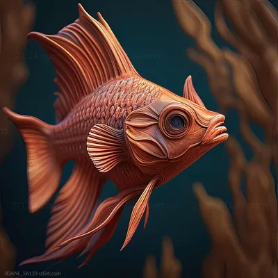 Animals - Кардинал рыба рыба, 3DANL_56123 | 3D модель для ЧПУ станка