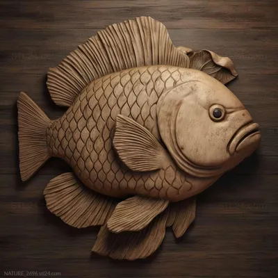 Тилапия рыба, Природа 3D модель для ЧПУ: STL / MAX (obj)