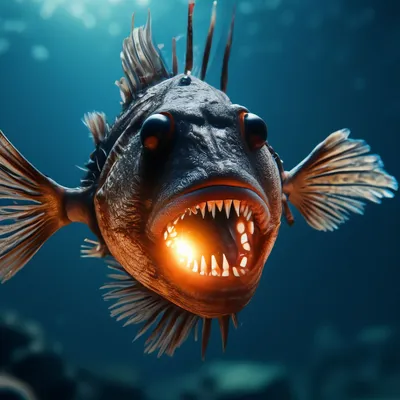 чем то похожа на мою бывшую :: живность :: глубоководная рыба удильщик ::  рыба / смешные картинки и другие приколы: комиксы, гиф анимация, видео,  лучший интеллектуальный юмор.