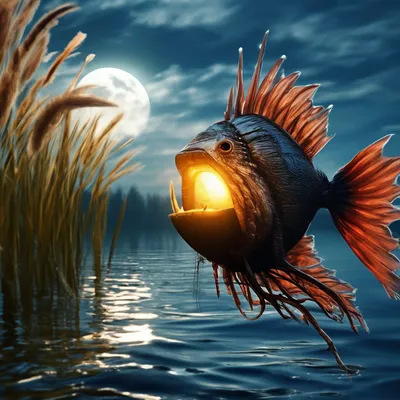Статуэтка в стиле Стимпанк ''Рыба Удильщик'' с подсветкой - купить по  выгодной цене в интернет-магазине OZON (207059912)