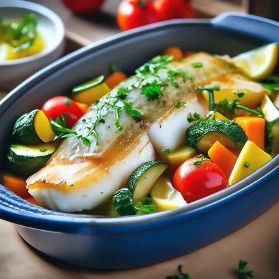 Запеченная рыба в духовке с овощами - быстро, вкусно, красиво и полезно! -  YouTube