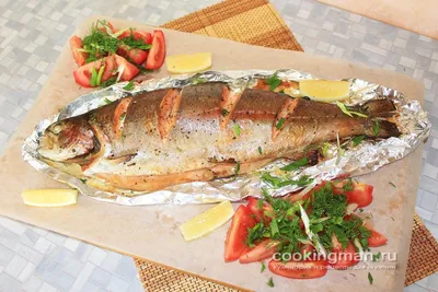 Рыба, запеченная с овощами в духовке | Кулинарные рецепты. | Дзен
