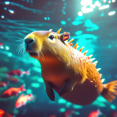 Фото под водой, рыбы, морские заё…» — создано в Шедевруме