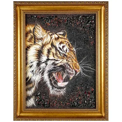 Фотообои Рычащий тигр на заказ любой размер, код:2480 | ЭкоПринт