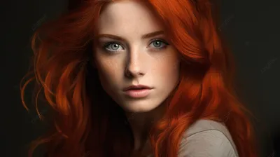 у женщины рыжие волосы и голубые глаза, горячая рыжая картинка фон картинки  и Фото для бесплатной загрузки