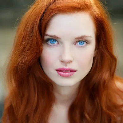 Красивые рыжие девушки с голубыми глазами - 78 фото