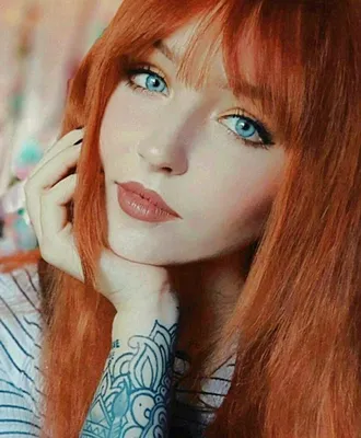 Красивые рыжие девушки с голубыми глазами - 78 фото