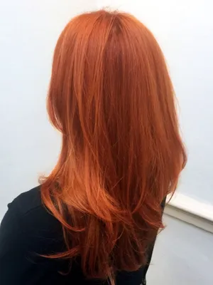 Красные волосы коса вид сзади» — создано в Шедевруме