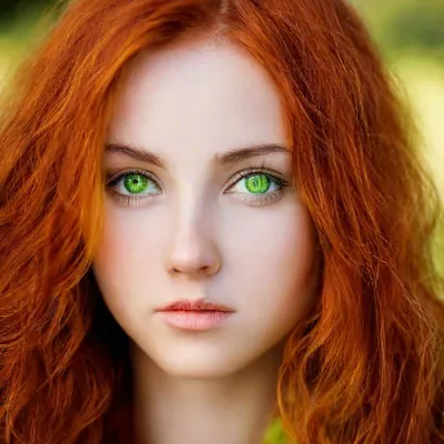 Рыжие волосы и зеленые глаза фото фото