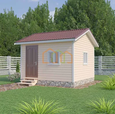 Садовые домики : Летний садовый домик с террасой 5x3.8м