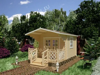 Каркасный садовый домик Ивушка 3x4 Площадь: 12 м² под ключ в Великом  Новгороде