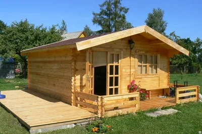 Садовый домик 5,4х5,4 м с крыльцом - 450000 рублей - Проект «Домик в  деревне»