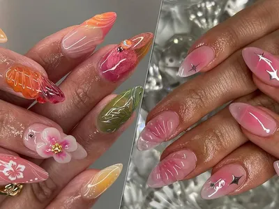 Сладкие накладные ногти с розовыми блестками, новая пресса для ногтей  своими руками – лучшие товары в онлайн-магазине Джум Гик