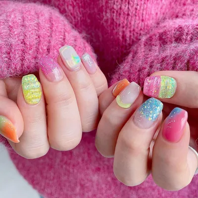 Для ногтей :: Сахар для дизайна ногтей (набор 8 цветов)