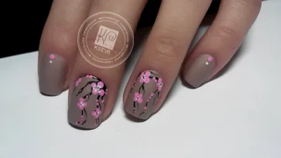 Beautiful Cherry Blossom Nail Art