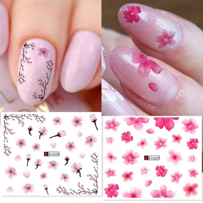 Сакура винтажные розы персиковые наклейки для ногтей украшения для ногтей  маникюр украшения наклейки для ногтей – лучшие товары в онлайн-магазине  Джум Гик