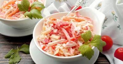 Салат красное море. Простой салат, готовится за 5 минут! | Пикабу