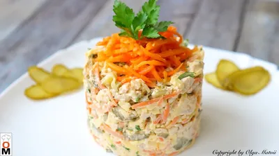 Салат с корейской морковкой и сухариками - пошаговый рецепт с фото на  Повар.ру