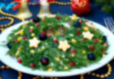 Салат \"Новогодние часы\" - пошаговый рецепт с фото на Повар.ру