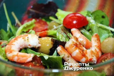 Вкусный Рецепт: Салат с креветками и брокколи