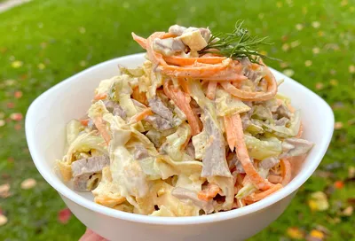 Салат с сердечками индейки - пошаговый рецепт с фото на Готовим дома