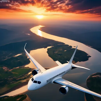Большой современный самолет летит в небе вид снизу от земли до живота  самолета | Премиум Фото