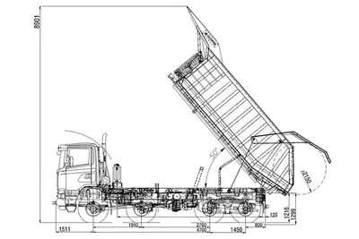 Самосвал СКАНИЯ p440 бортовой с прицепом (автопоезд/сцепка)