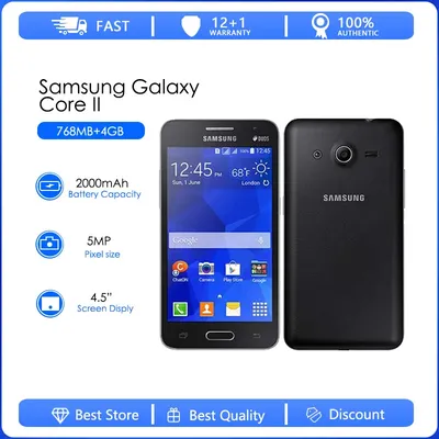 Задняя крышка для Samsung Galaxy Core 2 SM-G355 (черная) — купить оптом в  интернет-магазине Либерти