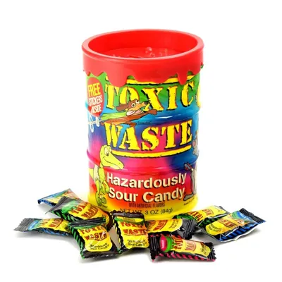Кислые конфеты Toxic Waste «Yellow Drum» купить в Москве по доступной цене  в магазине подарков «Ерунда»