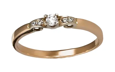 Кольцо из золочёного серебра с бриллиантом и фианитами SOKOLOV 87010067  позолота в Алматы купить за 6 456 ₸ с доставкой