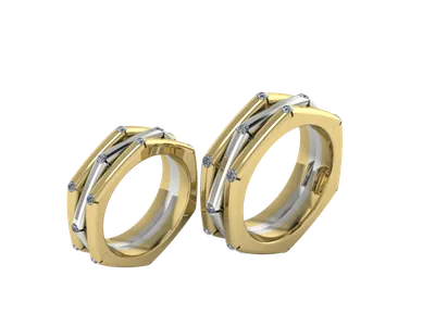 Обручальные кольца ERS49 | Ricchezza - ювелирные изделия