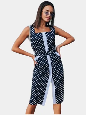 Платье-сарафан женское в горох купить по цене 999 ₽ в интернет-магазине  KazanExpress