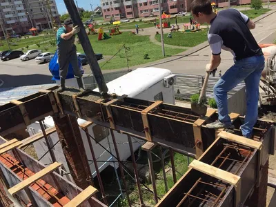 Заливка армопояса в Киеве | Устройство армопояса под крышу