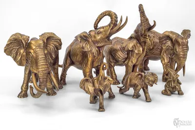 Семь слонов в интернет-магазине Ярмарка Мастеров по цене 94500 ₽ – MUJXQBY  | Статуэтки, Челябинск - доставка по России