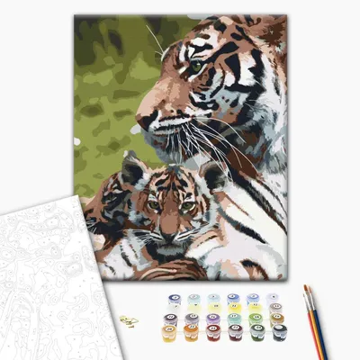 Картина \"Семейство тигров\" – купить в интернет-магазине HobbyPortal.ru с  доставкой