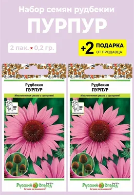Характеристики модели Семена Рудбекия \"Пурпур\", 2 упаковки + 2 подарка —  Семена овощей, ягод и цветов — Яндекс Маркет