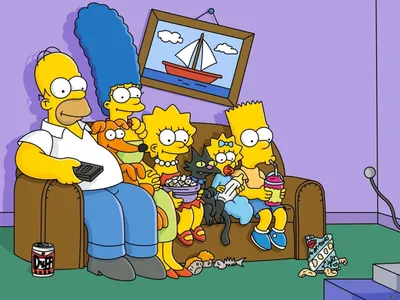 По моему мы стали забывать, как должна выглядеть настоящая семья Симпсонов.  | Пикабу