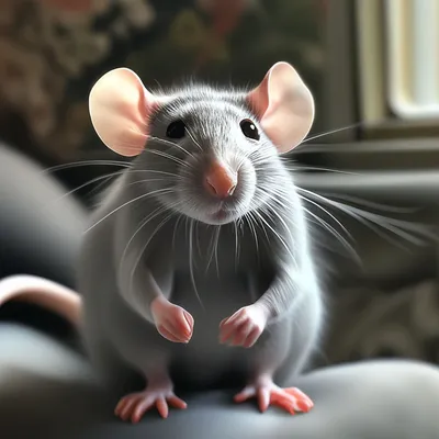 Темно серая крыса с белым пузом …» — создано в Шедевруме